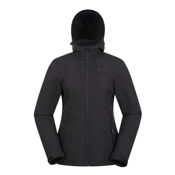 Mountain Warehouse Exodus Water Resistant Softshell Jackets Jet Black Women's XS - Picture 3 of 8